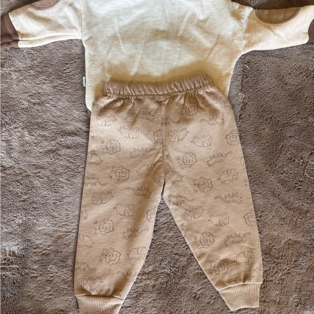 Millie & Myles Baby Boys Lion Sweatshirt and Joggers Set 3-6M D94490